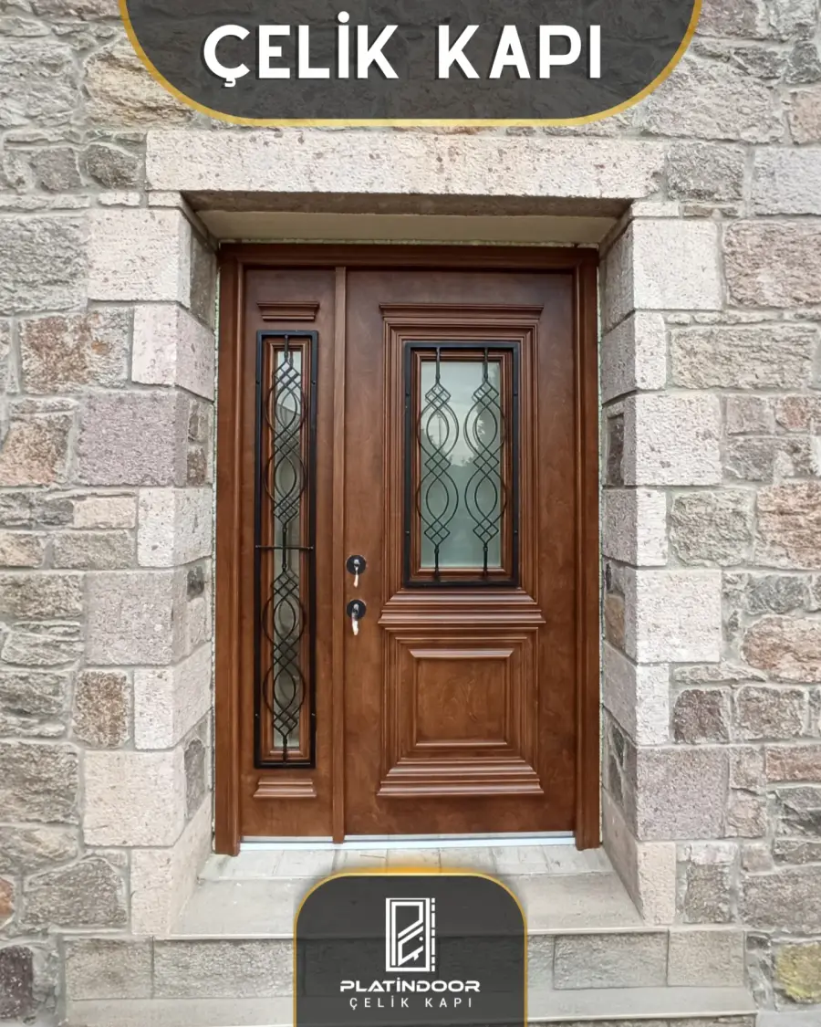 Platin Door Kahve klasik panel — ahşap görünüm